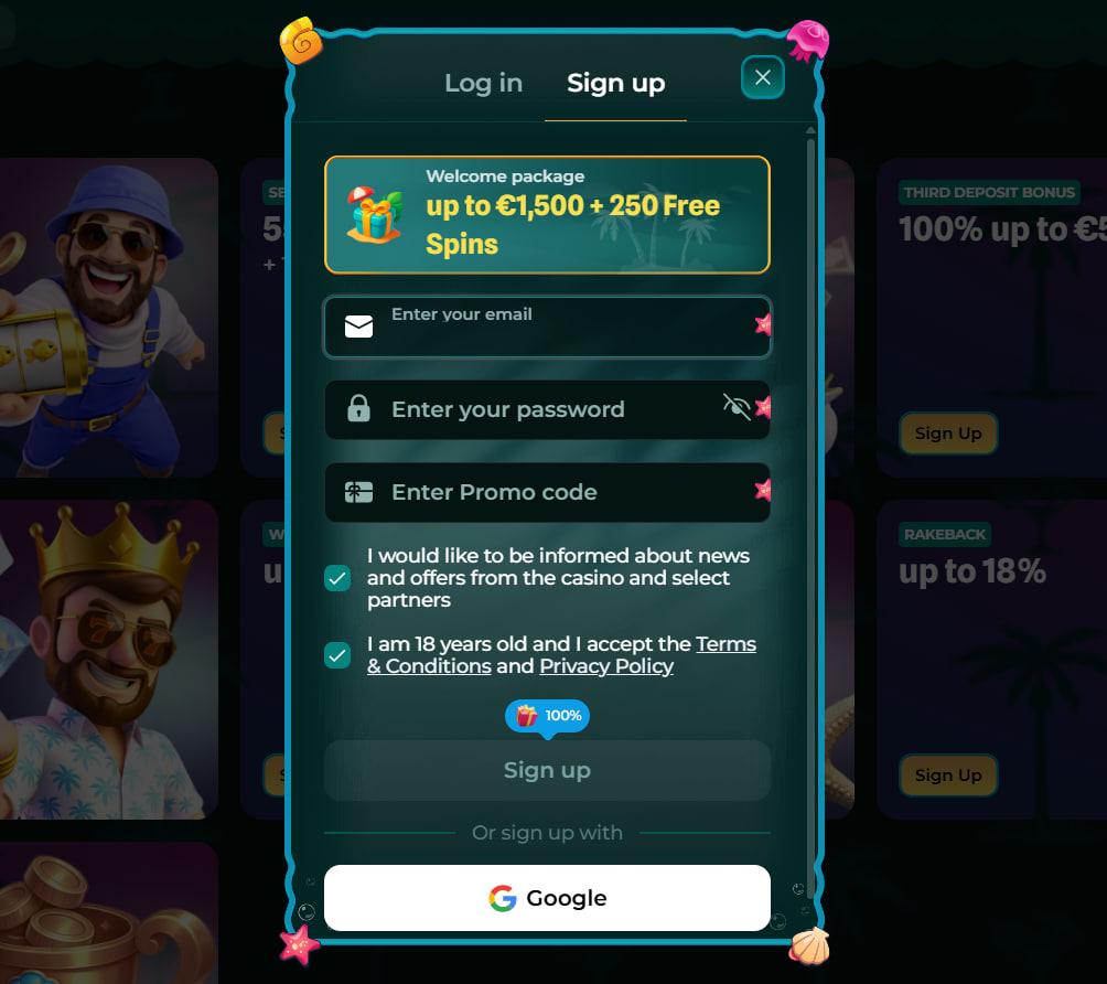 Schritt für Schritt Registrierung